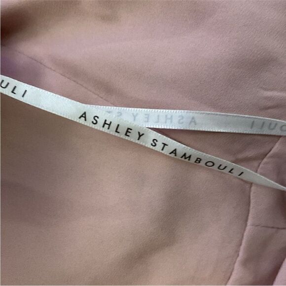 Ashley Stambouli Elegant Pink Strapless Evening Gown, XS - Picture 7 of 7